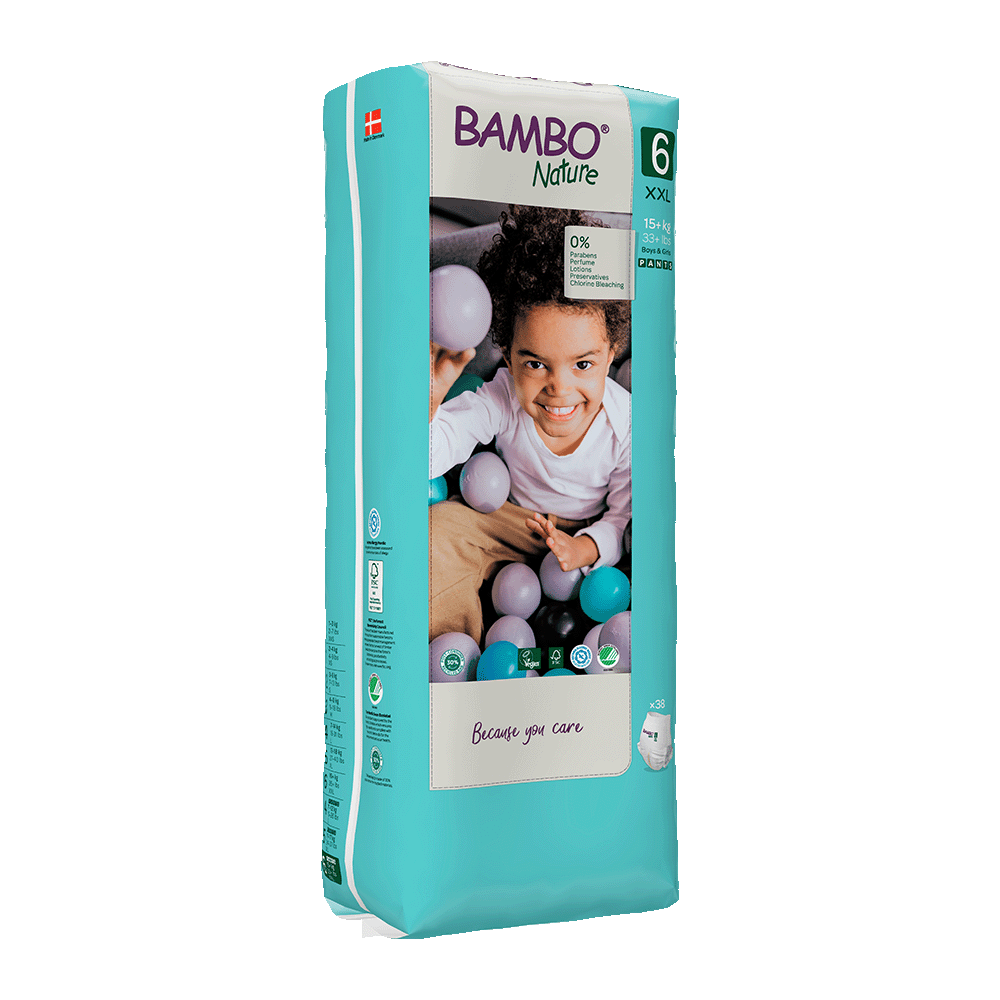 Bambo Nature Plenkové Kalhotky Navlékací 6, (15+ kg / 33+ lbs), 38 kusů