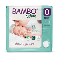 Bambo Nature diapers size 0 packaging