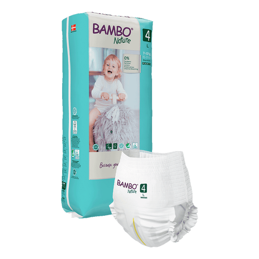 Bambo Nature Plenkové Kalhotky Navlékací 4, (7-12 kg / 15-26 lbs), 40 kusů