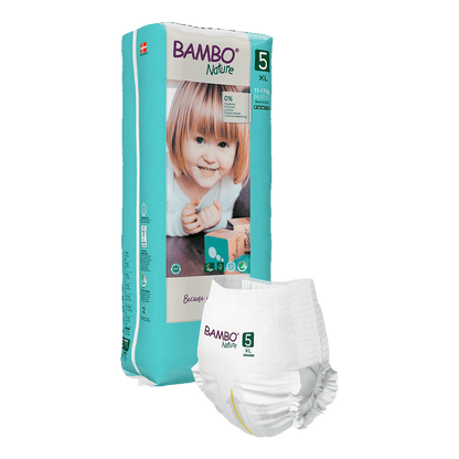 Bambo Nature Plenkové Kalhotky Navlékací 5, (11-17 kg / 24-37 lbs), 38 kusů