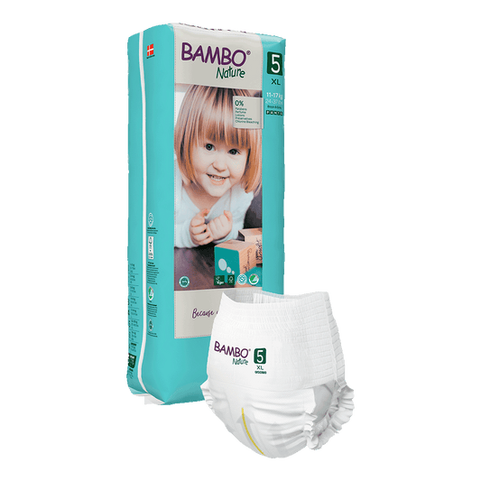 Bambo Nature Plenkové Kalhotky Navlékací 5, (11-17 kg / 24-37 lbs), 38 kusů