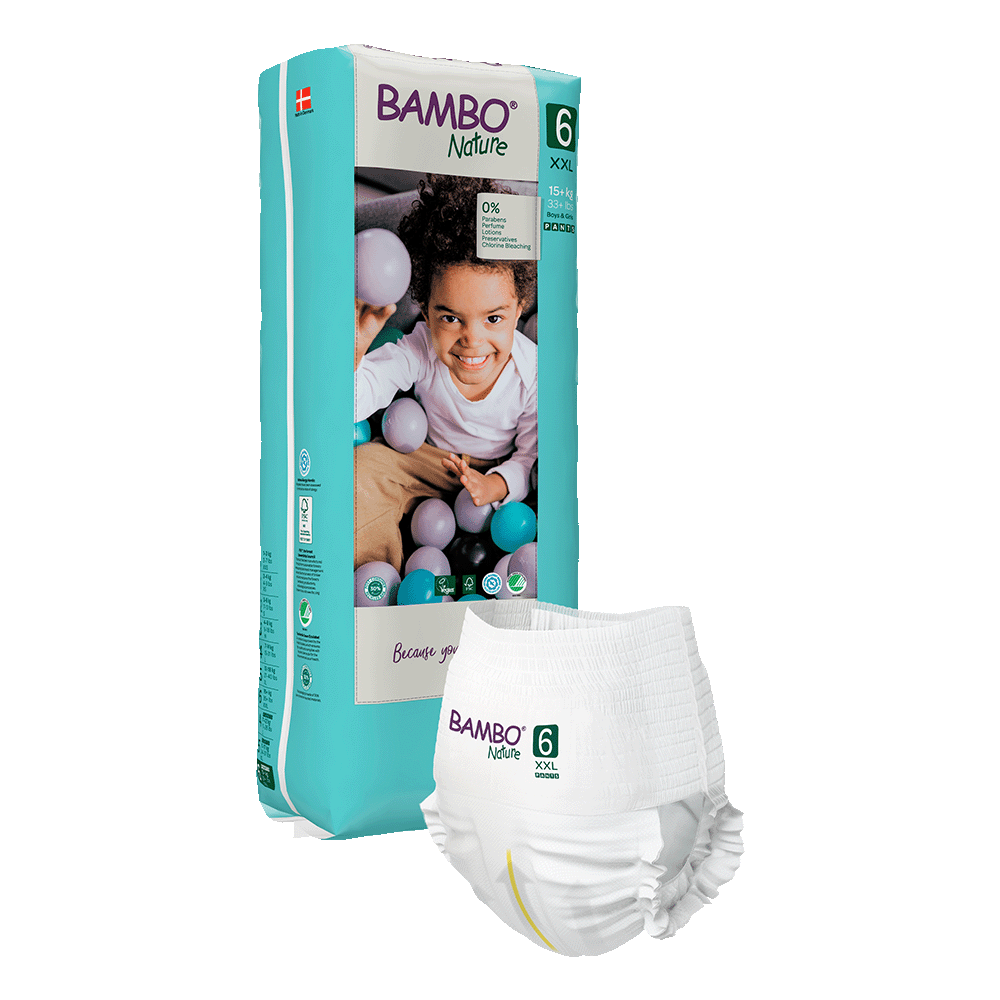 Bambo Nature Plenkové Kalhotky Navlékací 6, (15+ kg / 33+ lbs), 38 kusů